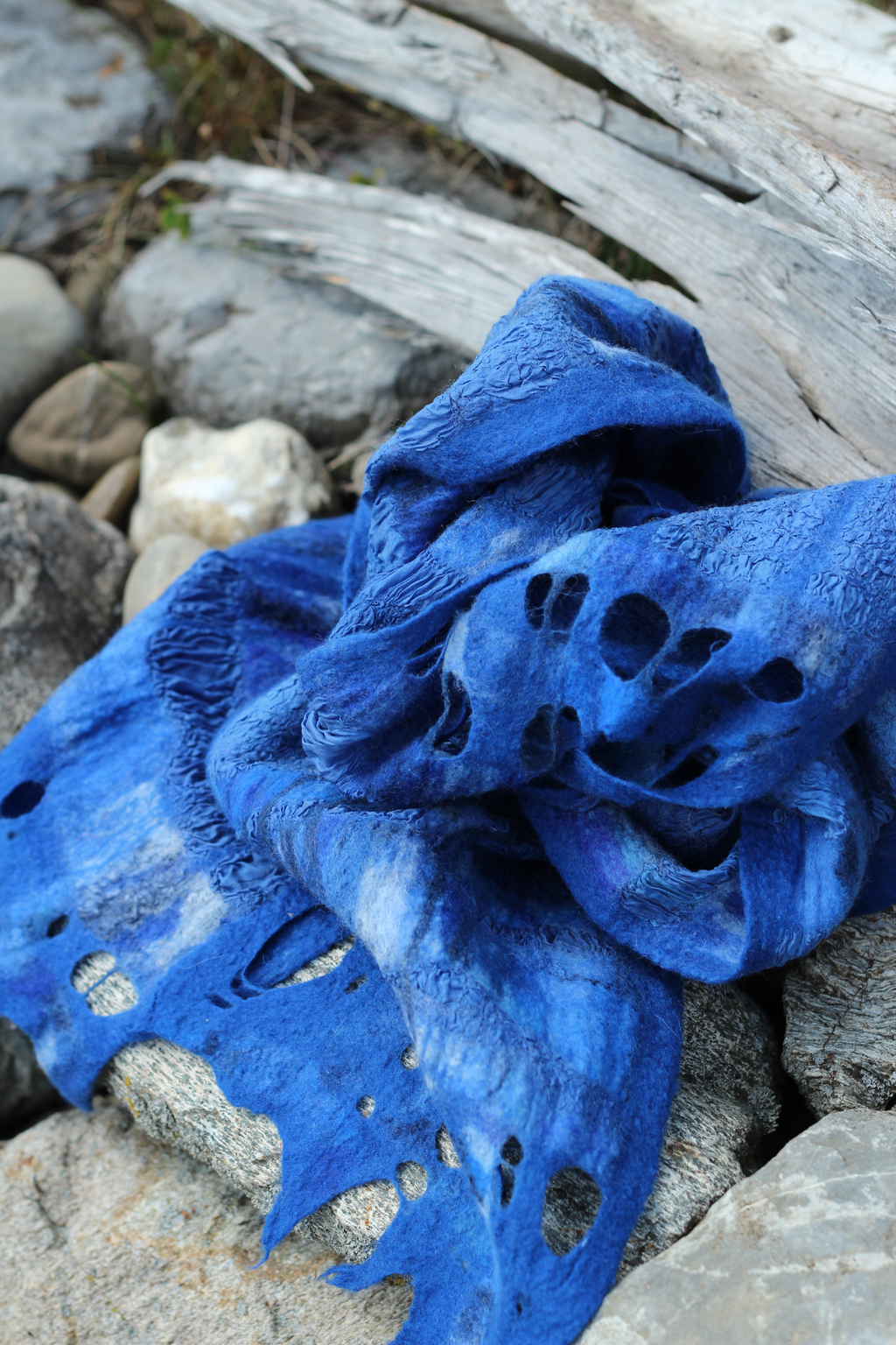 Schal in Blau